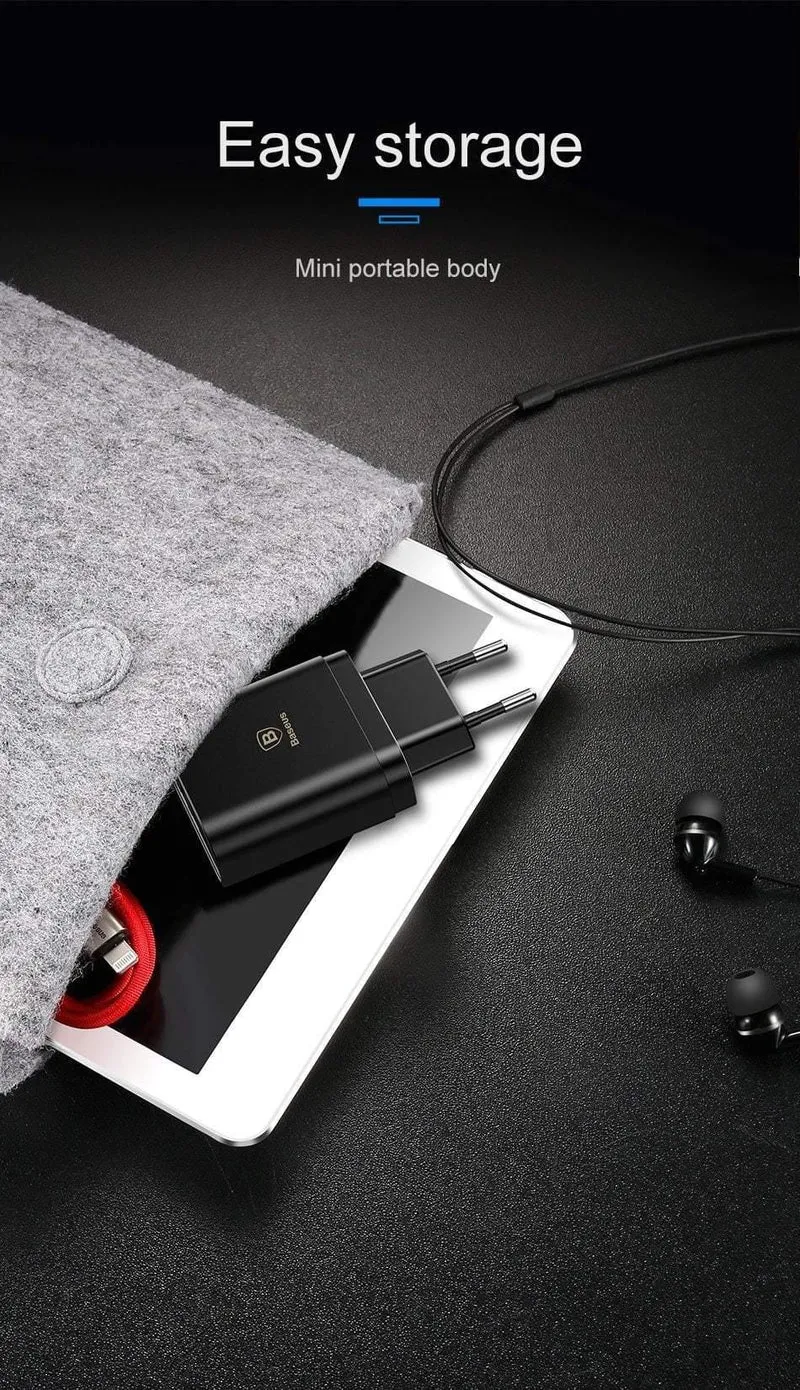 Baseus Multi-USB-Ladegerät für iPhone Samsung Xiaomi mi 3.4A Schnelllade-Reiseladegerät EU-US-Stecker LED-Handy-Ladegerät