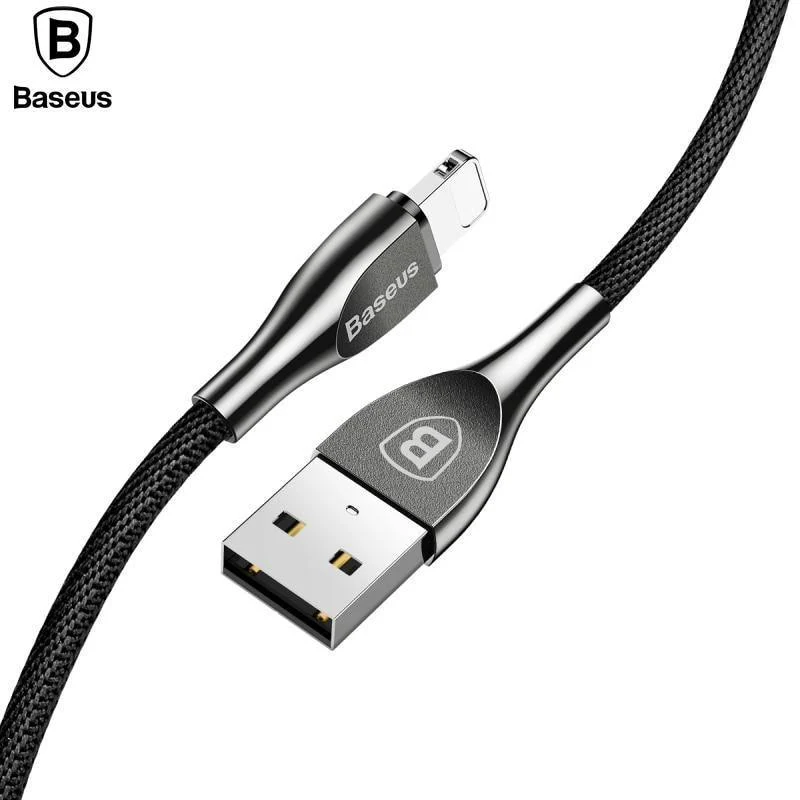 Baseus Zinklegierung USB-Kabel 2A Schnelles Datenladekabel für iPhone XS Max XR X 8 7 6 6s 5 5s se iPad Handykabel