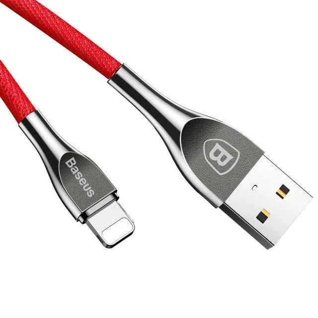 Baseus Zinklegierung USB-Kabel 2A Schnelles Datenladekabel für iPhone XS Max XR X 8 7 6 6s 5 5s se iPad Handykabel