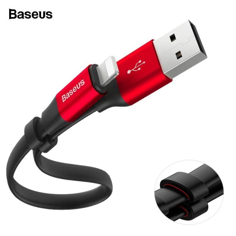 Baseus Tragbares USB-Kabel für iPhone XS Max XR X 8 7 6 6s Plus 5 5s se Schnelles Datenladekabel Ladegerät Kabel Handykabel