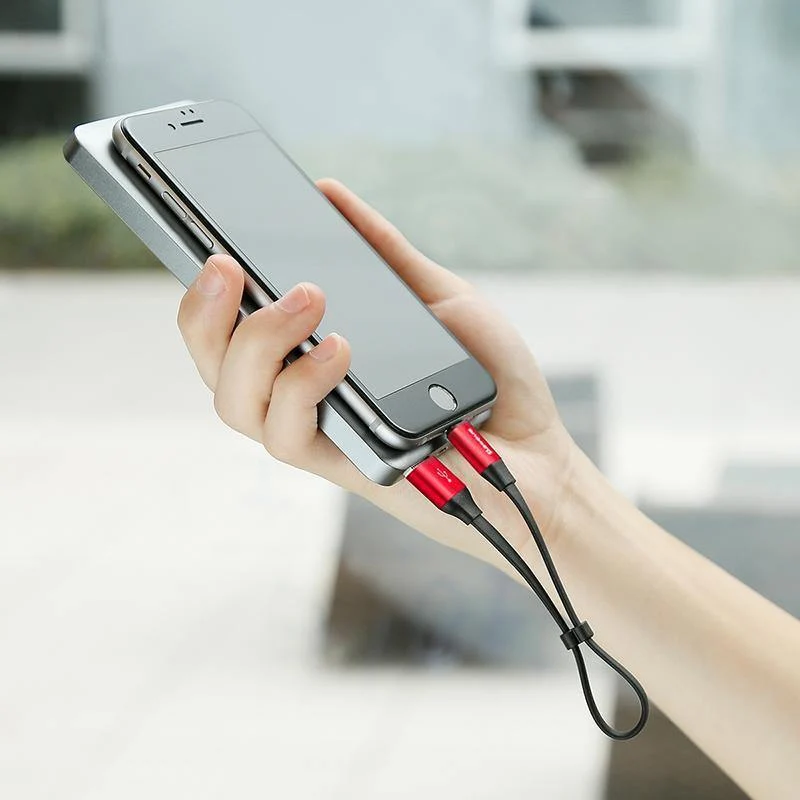 Baseus Tragbares USB-Kabel für iPhone XS Max XR X 8 7 6 6s Plus 5 5s se Schnelles Datenladekabel Ladegerät Kabel Handykabel