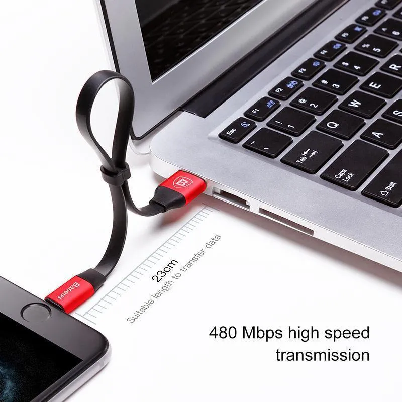 Baseus Tragbares USB-Kabel für iPhone XS Max XR X 8 7 6 6s Plus 5 5s se Schnelles Datenladekabel Ladegerät Kabel Handykabel