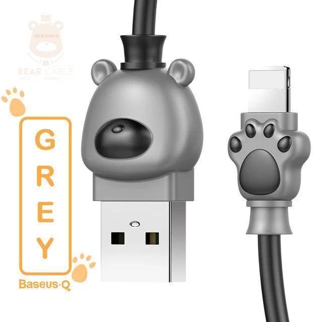 Baseus Cute Bear USB-Kabel für iPhone X 8 7 6 6s Plus 5 5s Handykabel Schnelles Datensynchronisierungs-Ladekabel für iPhone-Ladekabel