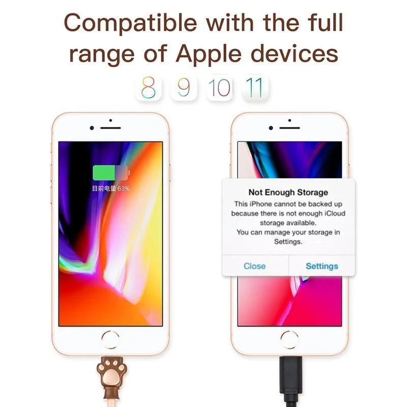 Baseus Cute Bear USB-Kabel für iPhone X 8 7 6 6s Plus 5 5s Handykabel Schnelles Datensynchronisierungs-Ladekabel für iPhone-Ladekabel