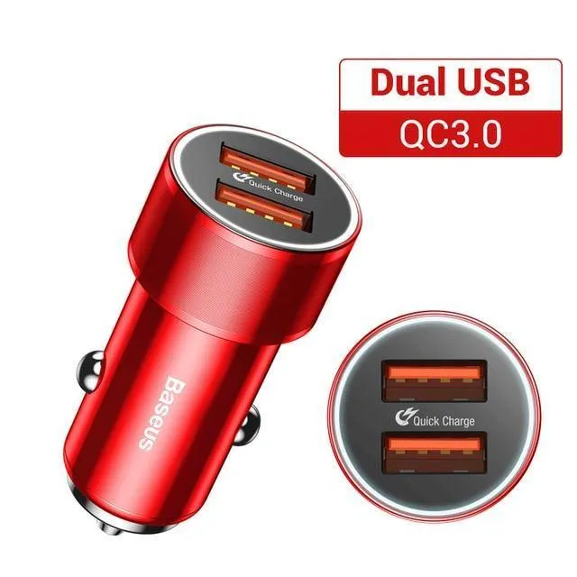 Baseus 36w USB-Autoladegerät Quick Charge 3.0 QC QC3.0 Typ C PD Schnellladegerät für das Auto für iPhone Samsung Xiaomi Mobiltelefon
