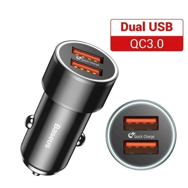 Baseus 36w USB-Autoladegerät Quick Charge 3.0 QC QC3.0 Typ C PD Schnellladegerät für das Auto für iPhone Samsung Xiaomi Mobiltelefon