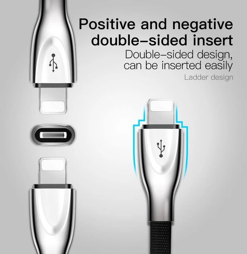 Baseus Zinklegierung USB-Kabel für iPhone Xs Max Xr X 8 7 6 6s Plus 5 5s se Handykabel Schnelles Datenladekabel