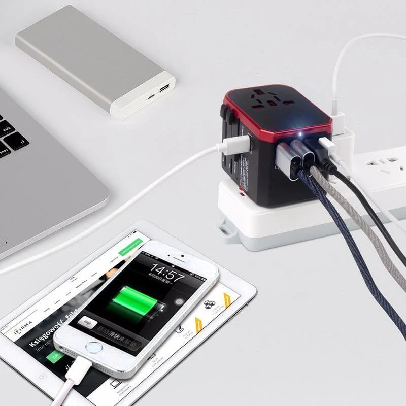 Reiseadapter UK AU EU US 4in1 Internationaler Ladeadapter USB Typ-C-Ladegerät Mobiltelefon Mobiltelefon Universeller Adapter