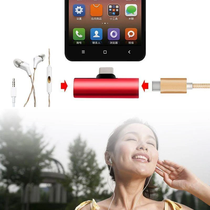 Typ C zu 3.5MM Adapter Handy Kopfhörer Audio Adapter für Xiaomi für Android USB-C Kopfhörer Splitter Konverter Adapter