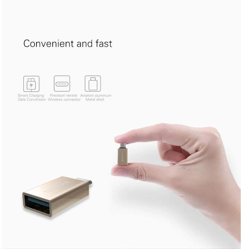 REMAX Mobiltelefonadapter OTG TYPE-C auf USB-Adapter Mini-Anschluss Schnellladung für U-Disk auf Typ C auf USB 2.0/3.0/3.1