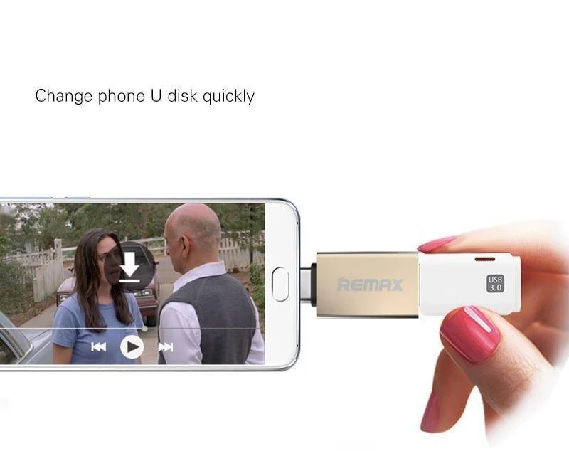 REMAX Mobiltelefonadapter OTG TYPE-C auf USB-Adapter Mini-Anschluss Schnellladung für U-Disk auf Typ C auf USB 2.0/3.0/3.1