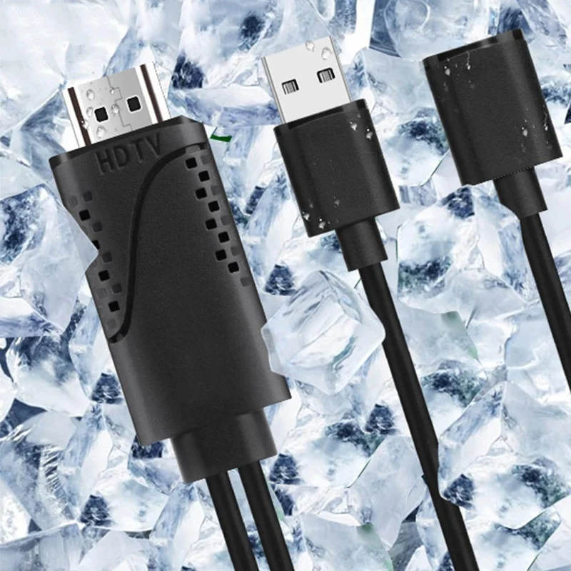 1080P HDMI zu USB Buchse/Stecker Konverter Adapter Kabel Kühllöcher für TV HDTV Verbindung Mirror Cast auf iOS Android Phone