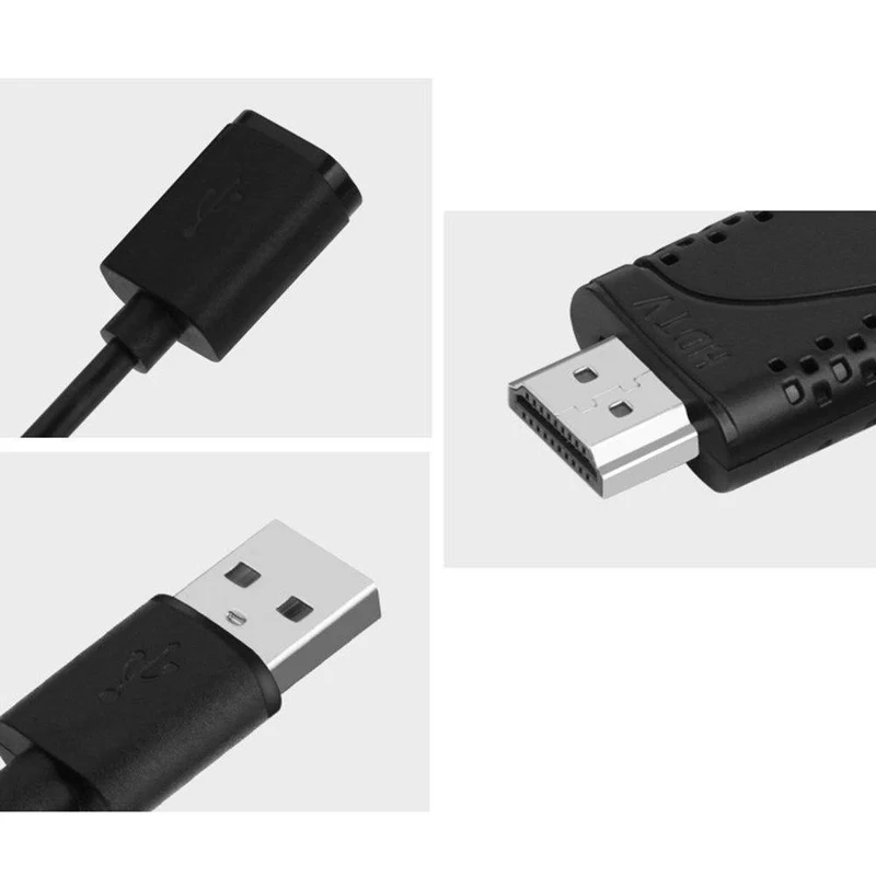 1080P HDMI zu USB Buchse/Stecker Konverter Adapter Kabel Kühllöcher für TV HDTV Verbindung Mirror Cast auf iOS Android Phone