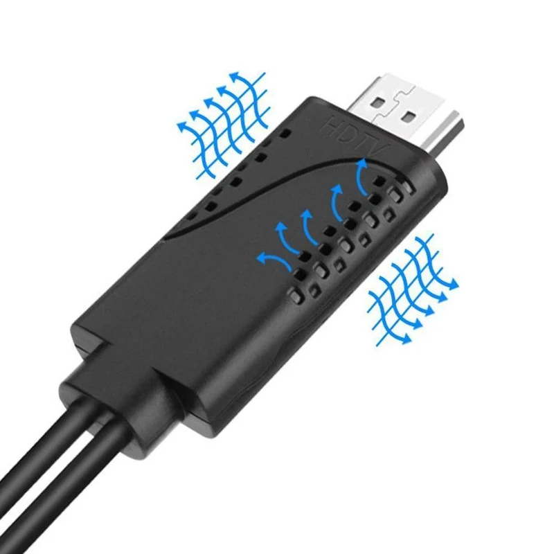 1080P HDMI zu USB Buchse/Stecker Konverter Adapter Kabel Kühllöcher für TV HDTV Verbindung Mirror Cast auf iOS Android Phone