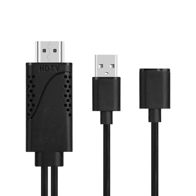 1080P HDMI zu USB Buchse/Stecker Konverter Adapter Kabel Kühllöcher für TV HDTV Verbindung Mirror Cast auf iOS Android Phone