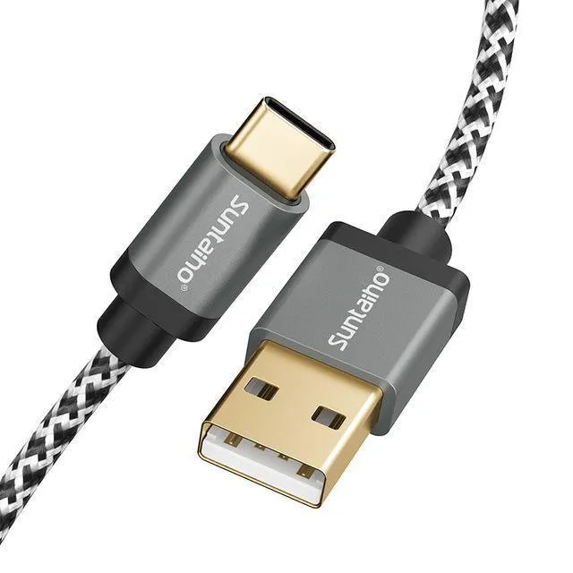 [3er-Pack] Suntaiho USB-C-Kabel, Schnellladekabel, Typ C 3.1, Pocophone F1, Datenkabel, Telefonladegerät für Samsung S9 S8 Note9, Xiaomi Huawei