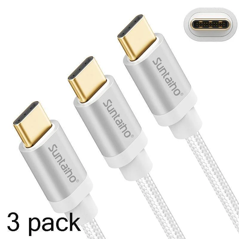 [3er-Pack] Suntaiho USB-C-Kabel, Schnellladekabel, Typ C 3.1, Pocophone F1, Datenkabel, Telefonladegerät für Samsung S9 S8 Note9, Xiaomi Huawei