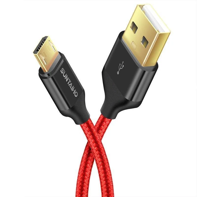 [3er-Pack] Micro-USB-Kabel 5 V 2.5 A Schnellladekabel Suntaiho Nylongeflecht USB-Kabel Datenladekabel für Samsung Xiaomi LG-Telefon