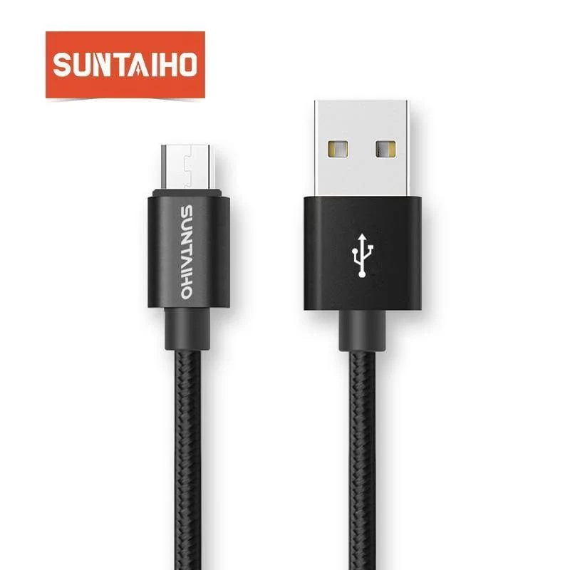 Suntaiho Micro-USB-Kabel, 3 Stück, 1 m/2 m/3 m, Nylon, Metall, Schnellladegerät, 5 V/2.1 A, Handy, Android, USB-Kabel für Xiaomi, HTC, LG, Samsu