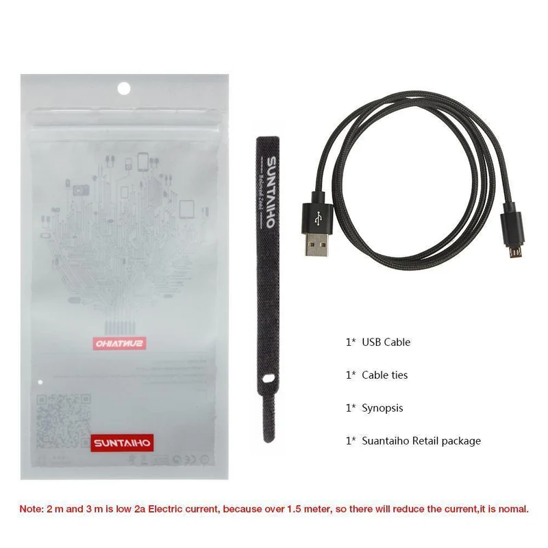 Suntaiho Micro-USB-Kabel, 3 Stück, 1 m/2 m/3 m, Nylon, Metall, Schnellladegerät, 5 V/2.1 A, Handy, Android, USB-Kabel für Xiaomi, HTC, LG, Samsu