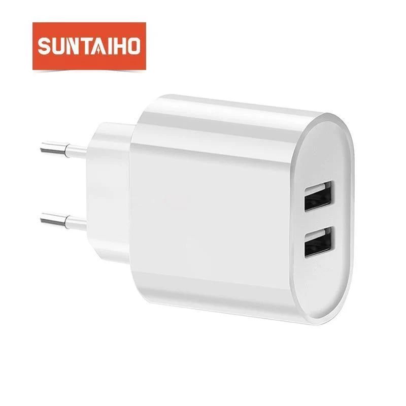 Suntaiho Tragbares USB-Ladegerät, Reise-Wandladegerät, Adapter, EU-Stecker, Smart-Handy-Ladegerät für iPhone/Xiaomi/LG/Smartphone