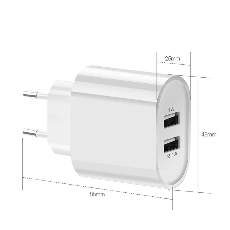 Suntaiho Tragbares USB-Ladegerät, Reise-Wandladegerät, Adapter, EU-Stecker, Smart-Handy-Ladegerät für iPhone/Xiaomi/LG/Smartphone