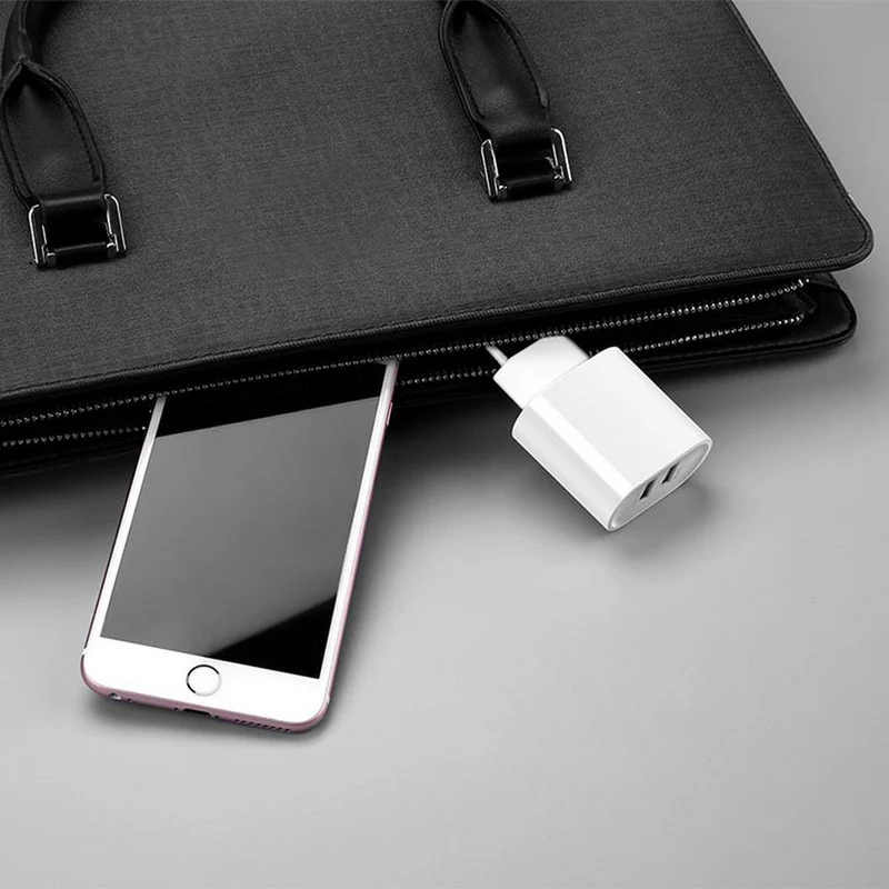 Suntaiho Tragbares USB-Ladegerät, Reise-Wandladegerät, Adapter, EU-Stecker, Smart-Handy-Ladegerät für iPhone/Xiaomi/LG/Smartphone