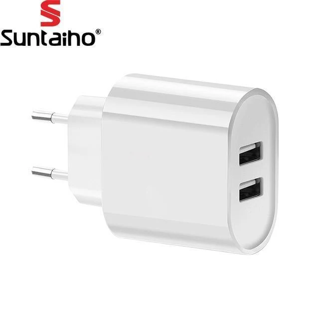 Suntaiho Tragbares USB-Ladegerät, Reise-Wandladegerät, Adapter, EU-Stecker, Smart-Handy-Ladegerät für iPhone/Xiaomi/LG/Smartphone
