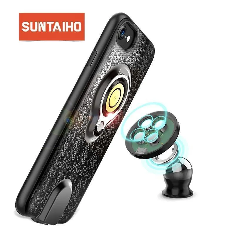 Suntaiho Kabelloses Auto-Ladegerät, magnetisches Ladegerät für iPhone 6s Plus, schnelles Aufladen, kabelloses magnetisches Laden, Phone7plus