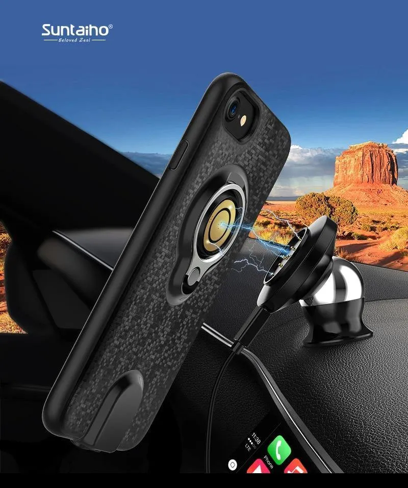 Suntaiho Kabelloses Auto-Ladegerät, magnetisches Ladegerät für iPhone 6s Plus, schnelles Aufladen, kabelloses magnetisches Laden, Phone7plus