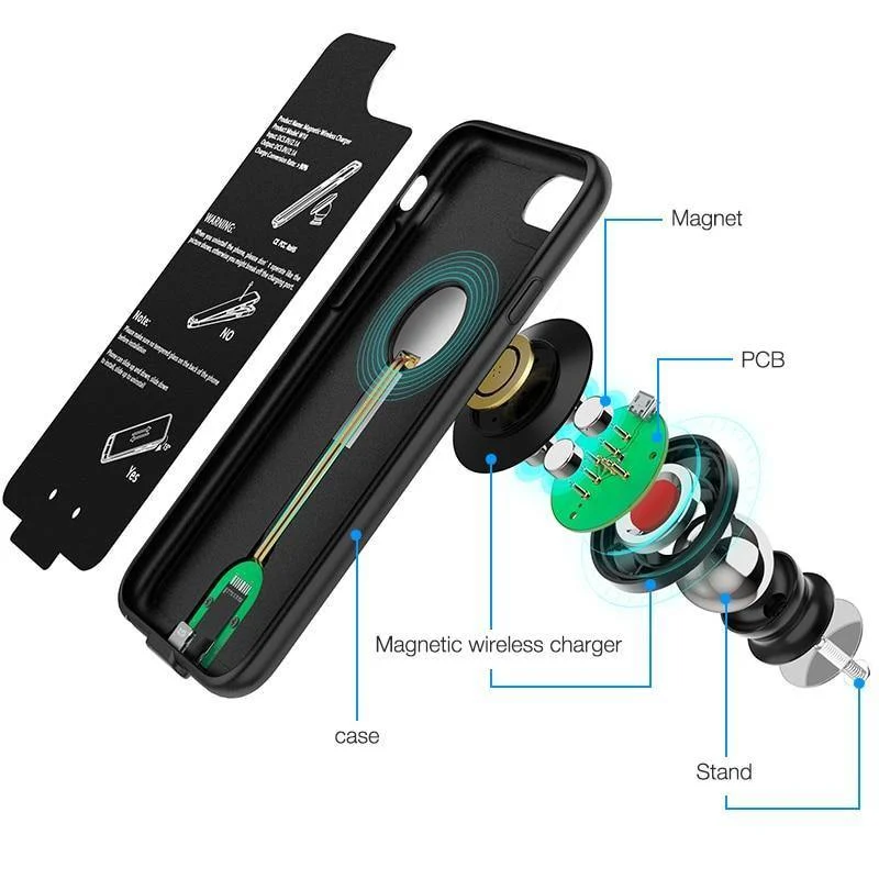 Suntaiho Kabelloses Auto-Ladegerät, magnetisches Ladegerät für iPhone 6s Plus, schnelles Aufladen, kabelloses magnetisches Laden, Phone7plus