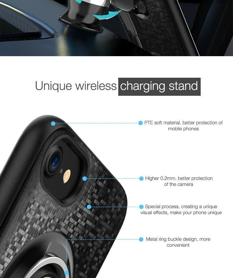 Suntaiho Kabelloses Auto-Ladegerät, magnetisches Ladegerät für iPhone 6s Plus, schnelles Aufladen, kabelloses magnetisches Laden, Phone7plus