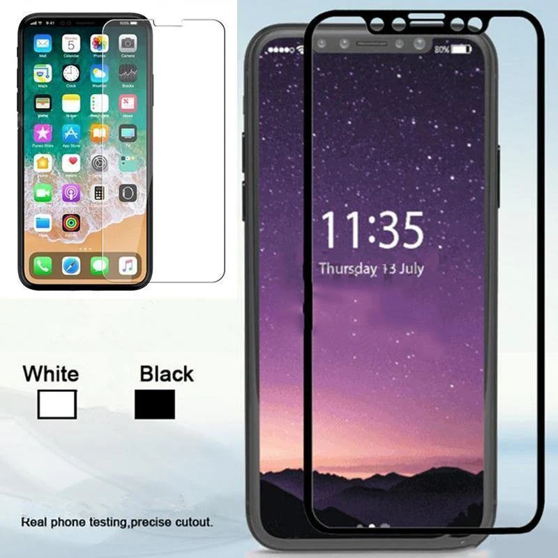 iPhone X-Abdeckung aus gehärtetem Glas
