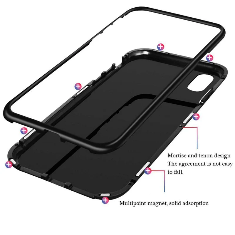 Magneto Magnetische Adsorptionshülle aus klarem gehärtetem Glas für Huawei P20 Pro