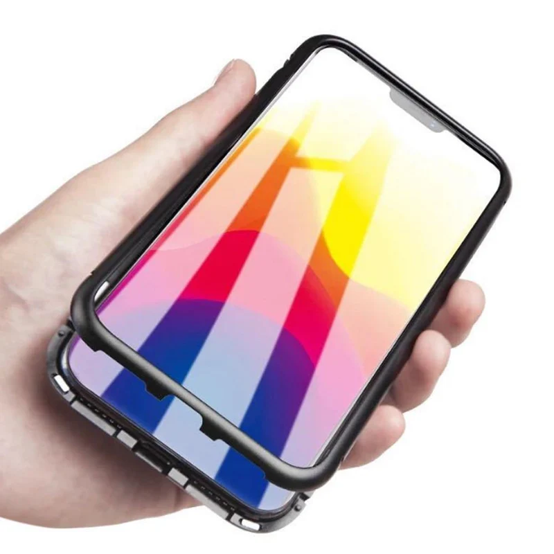 Magneto Magnetische Adsorptionshülle aus klarem gehärtetem Glas für Huawei P20 Pro