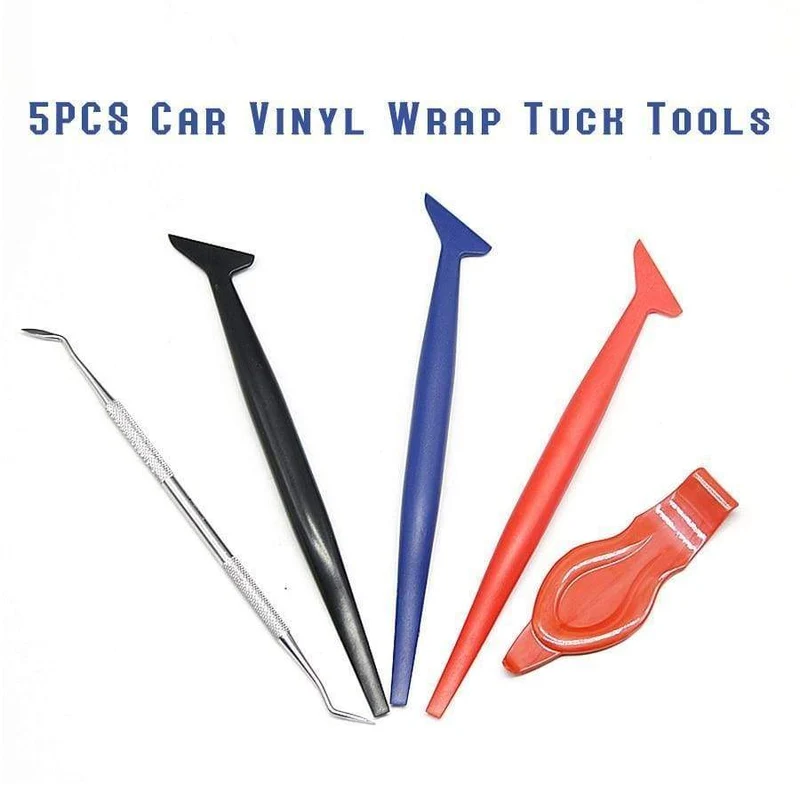 5PCS Auto Aufkleber Ecke Dekorieren Schaber für Fenster Tönung Anwendung Auto Vinyl Wrap Tuck Werkzeuge Dichtung Micro Rakel
