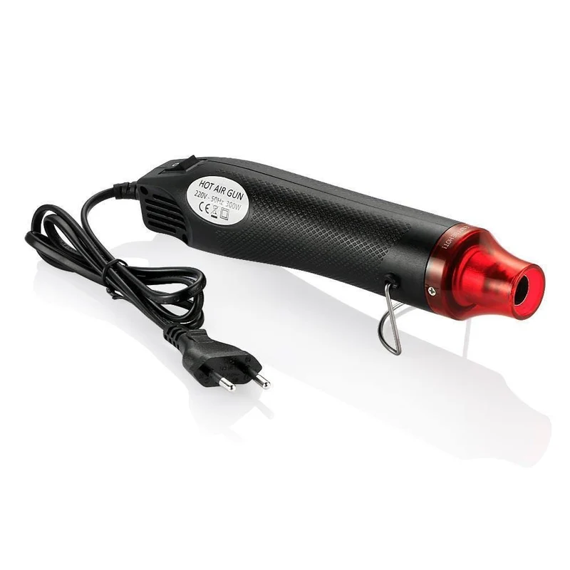 3 teile/satz 220 V 300 W Elektrische Heißluft Pistole EU Stecker + Auto Schaber Rakel + Vinyl Cutter messer Auto Auto Vinyl Film Verpackung Werkzeuge