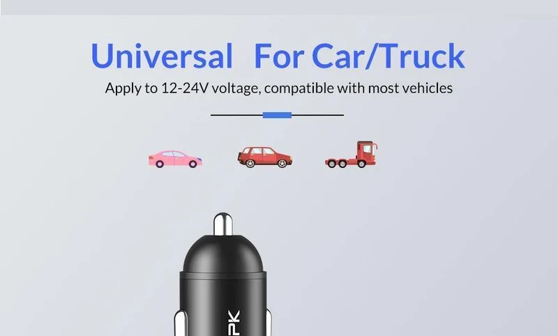 TOPK USB Autoladegerät Quick Charge 3.0 Handyladegerät Schnelles QC3.0 Autoladegerät für Samsung Xiaomi Huawei Adapter im Auto