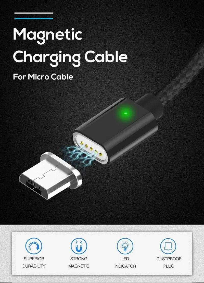 TOPK Magnetisches USB-Kabel für iPhone Xs Max Micro USB Typ C Magnetladegerät Datenladekabel für Mobiltelefone für Samsung Xiaomi