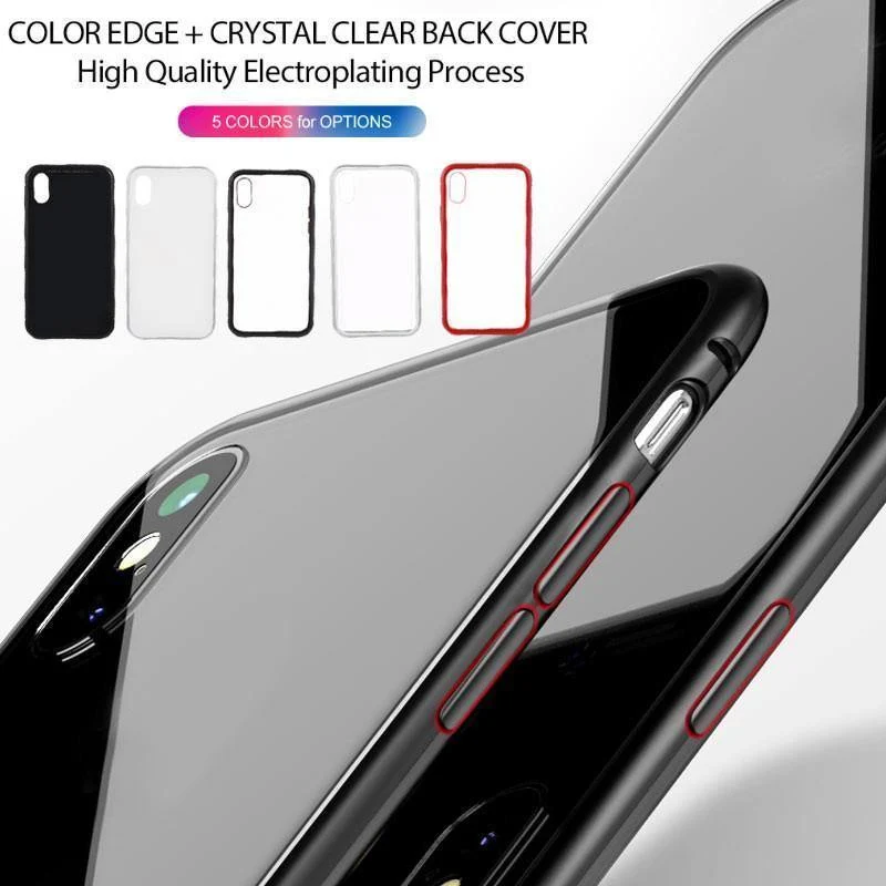 Handyhülle Telefon Defender Metall Handy Zubehör Glashülle Telefon Shell Transparent Gehärtetes Glas