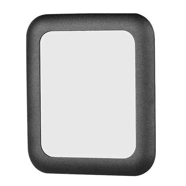 Schwarzer Premium-Glasfilm 0.2 mm gehärtetes Glas Vollmetallschutz für Smartwatch Apple Watch 38 mm