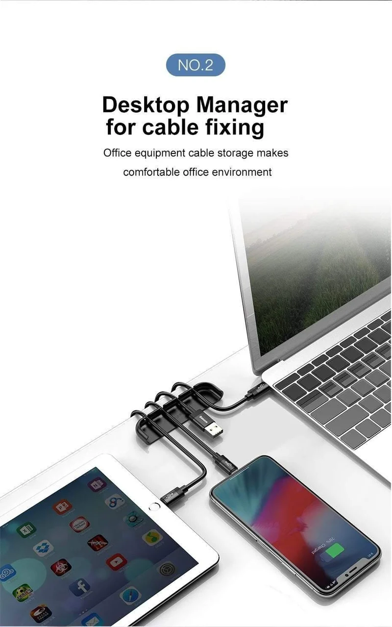 Baseus Displayschutzfolie Hartglas-Werkzeugset für iPhone XS Max XR X Film Einkleben Installation mit Kabelaufwicklung Organizer