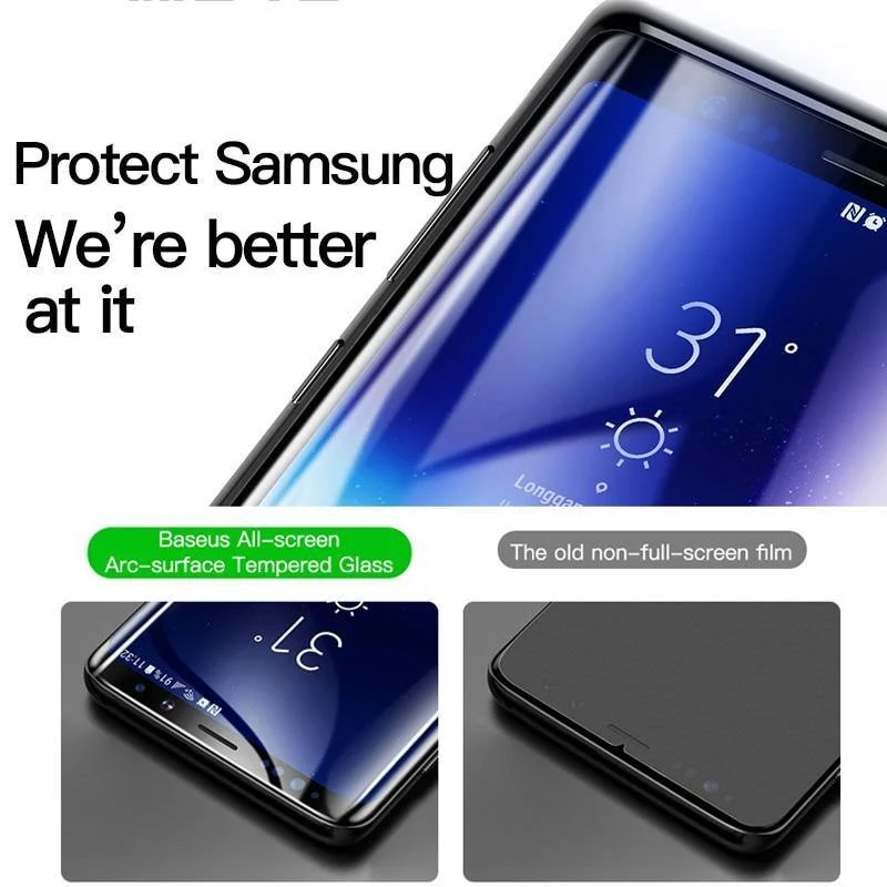Baseus 0.3 mm Displayschutz aus gehärtetem Glas für Samsung Galaxy Note 9, gebogene Schutzfolie aus gehärtetem Glas für Samsung Note9