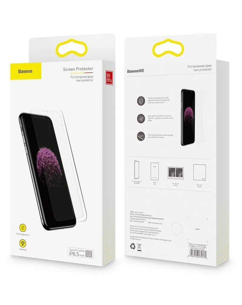 Baseus 0.15 mm Displayschutz aus gehärtetem Glas für iPhone XS Max Xr Xsmax Schutzfolie aus gehärtetem Glas für iPhoneXS Max