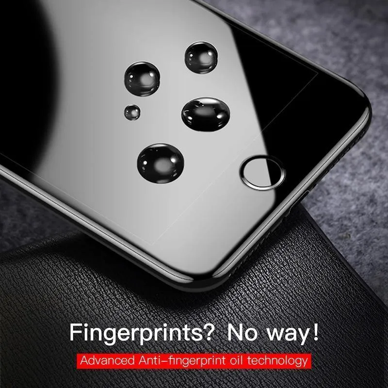 Baseus 7D Displayschutz aus gehärtetem Glas für iPhone 8 7 Plus, 0.3 mm, gebogene Vorderseite, vollständige Abdeckung, Rand aus gehärtetem Schutzglas