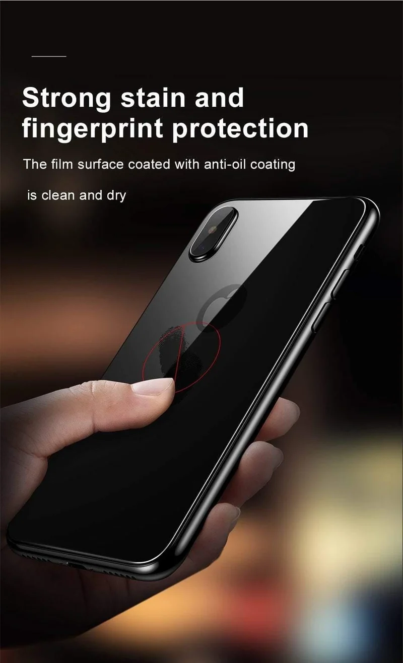 Baseus Back Displayschutz aus gehärtetem Glas für iPhone Xs Max Vollständige Abdeckung Rückschutz Hartglasfolie für iPhoneXS Max
