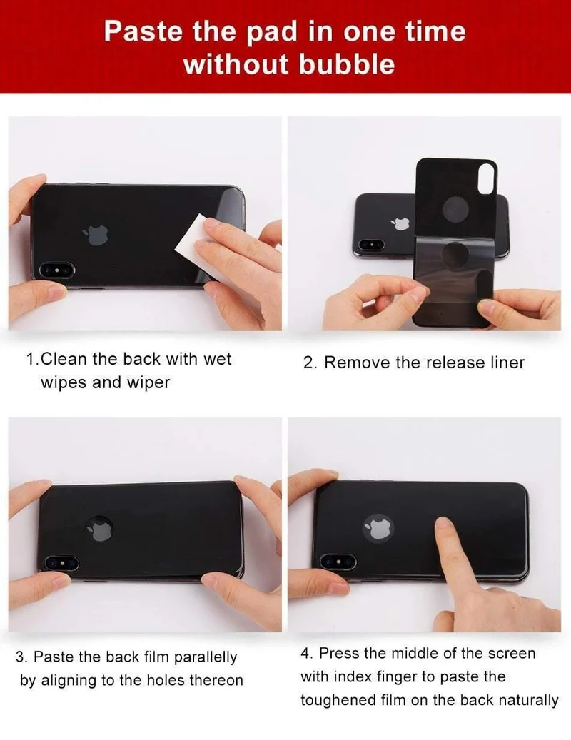 Baseus Back Displayschutz aus gehärtetem Glas für iPhone Xs Max Vollständige Abdeckung Rückschutz Hartglasfolie für iPhoneXS Max