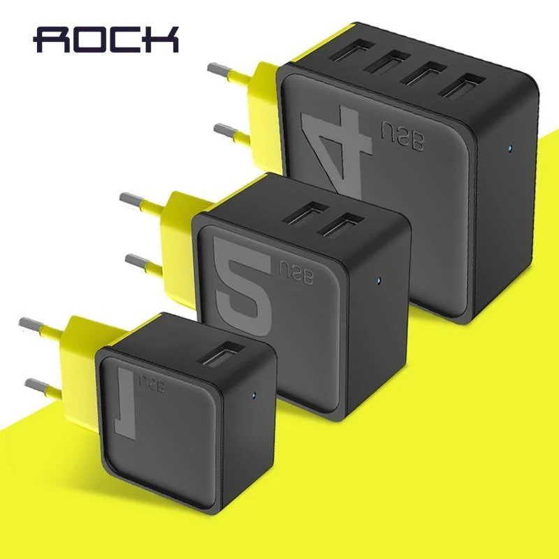 Sugar Handy-Ladegerät, ROCK 5V1A 5V2.4A 5V4A Universal-Reise-Telefon-USB-Ladegerät, 1 2 4 USB-Wandladegerät für iPhone-Adapter