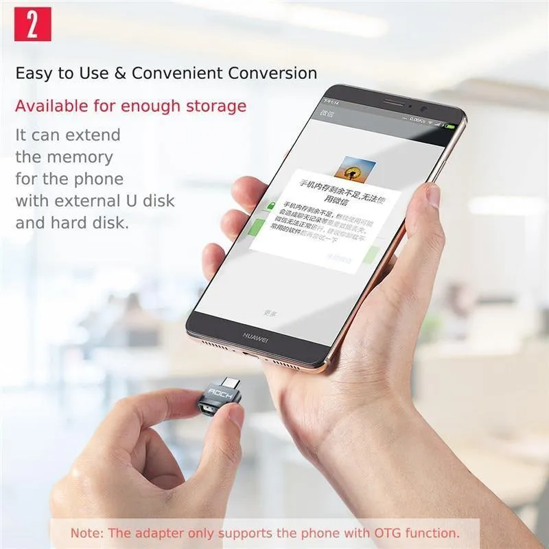ROCK Micro USB Adapter USB-C 3.1 OTG Konverter Typ-c Schalter für Android Smartphone Ladegerät Daten Anschluss