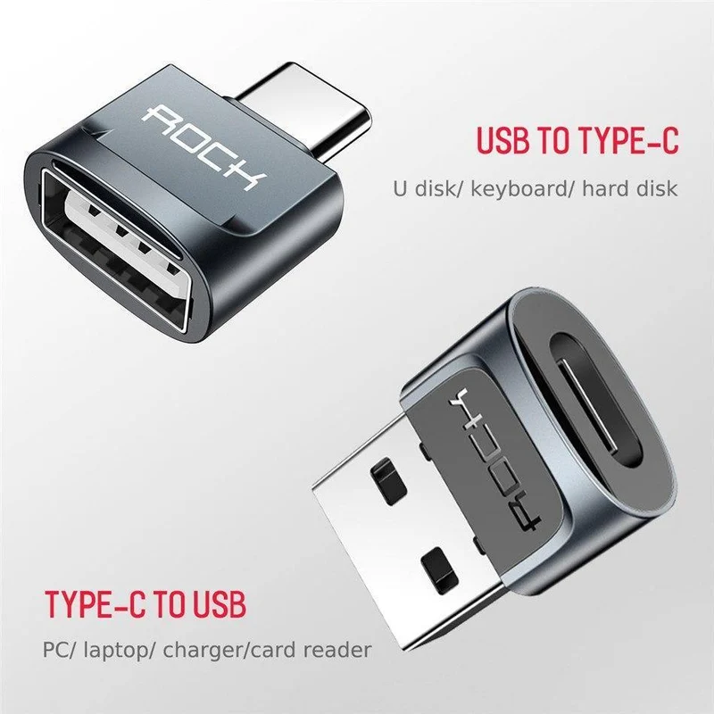 ROCK Micro USB Adapter USB-C 3.1 OTG Konverter Typ-c Schalter für Android Smartphone Ladegerät Daten Anschluss